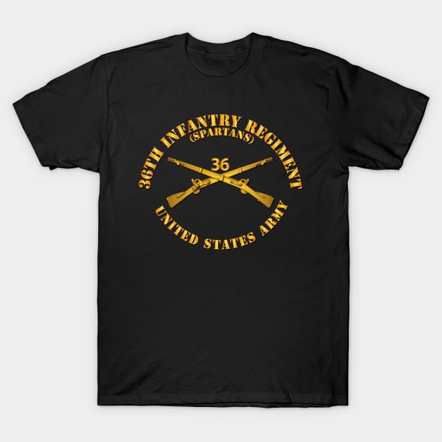 36th Infantry Regt - Spartans - Infantry Br T-Shirt by twix123844